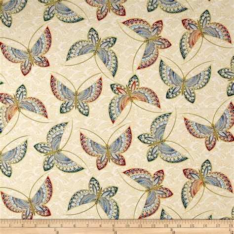 butterfly fandango metallic golden spray gold arc ivory fabric|Butterfly Fandango, fabric from Benartex .